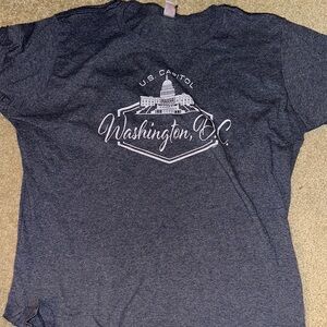 Gray Short Sleeve Tee with Washington DC Design